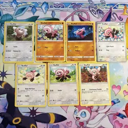 Stufful 7 Card Lot - Non-holo - Cute Pokemon - Image 1