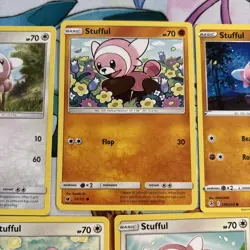 Stufful 7 Card Lot - Non-holo - Cute Pokemon - Image 3