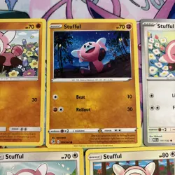 Stufful 7 Card Lot - Non-holo - Cute Pokemon - Image 4
