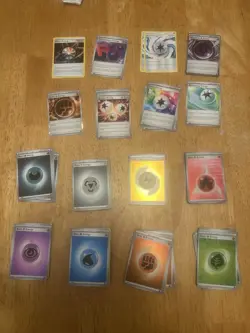 Pokemon TCG 185 Energy Card Deck Building Beginner Bulk Lot - Image 1
