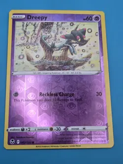 Dreepy SWSH12: Silver Tempest 087/195 Reverse Holo Pokemon Card LP - Image 1