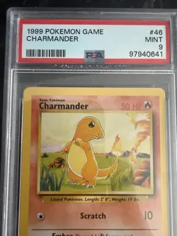 Charmander 46/102 psa 9 - MINT - Base Set - 1999 Pokemon Card - Image 2