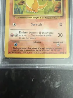 Charmander 46/102 psa 9 - MINT - Base Set - 1999 Pokemon Card - Image 3