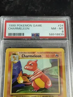 Charmeleon 24/102 Base Set PSA 8 NM-MT Pokemon WOTC Card - Image 2