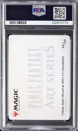 2025 MTG FINAL FANTASY ART SER GOLD STAMPED #53 Y'SHTOLA, NIGHT'S BLESSED PSA 10 - Image 2