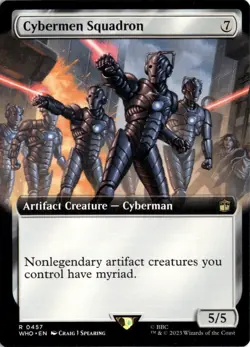 Cybermen Squadron (Extended Art) R Universes Beyond: Doctor Who 457 NM - Image 1
