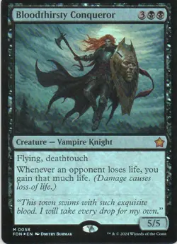 MTG: Foundations: Foil Bloodthirsty Conqueror: Lightly Played Condition - Image 1