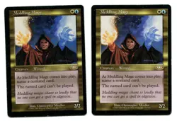 2 x Meddling Mage - SP/EX - MTG Magic the Gathering - Planeshift - 2001 - ENG - Image 1