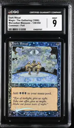 DARK RITUAL Mercadian Masques Foil CGC 9 MTG [Nostalgium] - Image 1