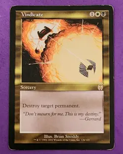 MTG Magic The Gathering - Vindicate - Apocalypse MP (Moderately Played) - Image 1