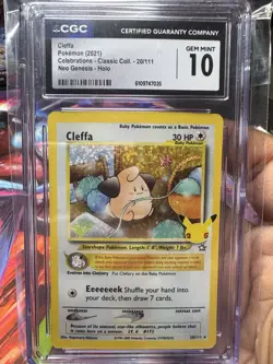 CGC 10 CLEFFA 20 CELEBRATIONS CLASSIC COLLECTION POKEMON GEM MINT - Image 3