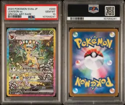 2024 POKEMON JPN SV8A-TERASTAL FEST EX SPECIAL ART RARE #200 LEAFEON EX PSA 10 - Image 3