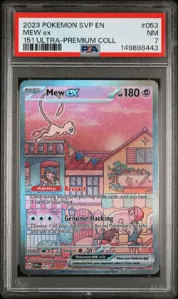 PSA 7 2023 POKEMON SVP EN-SV BLACK STAR PROMO #053 MEW EX 151 ULTRA-PREMIUM COLL - Image 1