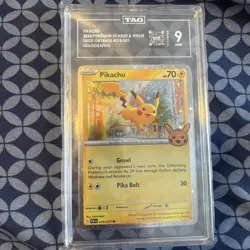 2024 POKEMON TRICK OR TRADE #018 PIKACHU TAG 9 - Image 1