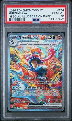 Pokemon PSA 10 Greninja Ex #214 SIR TMW Crepuscolo Mascherato 2024 Italiano - Image 2