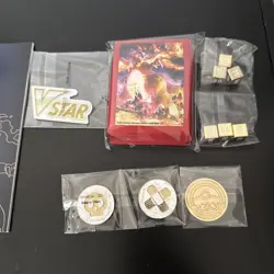 CHARIZARD UPC Pokemon TCG: Sword and Shield Ultra Premium EMPTY Box PLUS ITEMS - Image 2