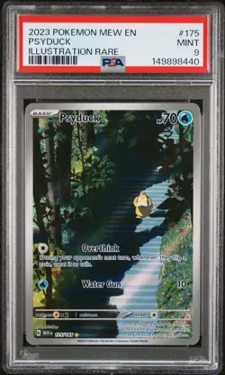 PSA 9 2023 POKEMON MEW EN-151 #175 PSYDUCK ILLUSTRATION RARE - Image 1