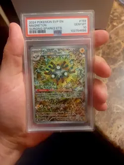 2024 Pokemon SVP EN-SV Black Star Promo Magneton #159 Surging Sparks Etb PSA 10 - Image 1