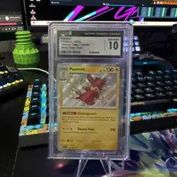 Pokemon TCG Paldean Fates Pawmot 144/091 Baby Shiny Rare Holo - Image 1
