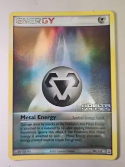 Pokemon Metal Energy (Special) Delta Species 107/113 Reverse Holo Stamped HP DMG - Image 1