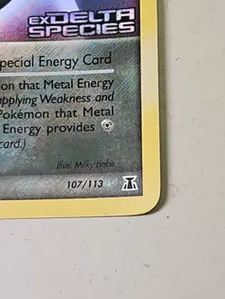 Pokemon Metal Energy (Special) Delta Species 107/113 Reverse Holo Stamped HP DMG - Image 5