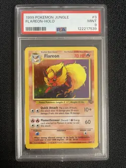 1999 Pokemon Jungle Flareon Holo #3/64 PSA MINT 9 - Image 1