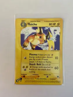 Pokemon TCG Expedition Raichu 61/165 Rare WOTC eReader Near Mint NM - Image 1