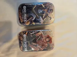 One Piece TCG Tin Vol. 2 (TS-02, OP13) New Factory Sealed Pair Of Tins (2) - Image 1