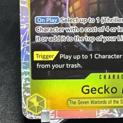 Gecko Moria SR OP14-104 One Piece The Azure Sea's Seven Foil - Image 3