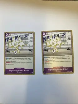 Lightning Beast Kiten OP15-076 Normal Adventure on Kami's Island One Piece NM - Image 1
