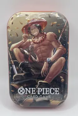 One Piece Tin Pack Set Vol. 2 Portgas D. Ace Tin TCG BRAND NEW FACTORY SEALED - Image 1