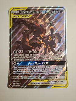 Jumbo UMBREON & DARKRAI GX Tag Team Pokemon Holo Full Art Promo SM241 🌟 LP/NM - Image 2