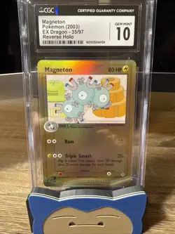 CGC 10 GEM MINT Magneton 2003 EX Dragon 35/97 Reverse Holo Pokemon LOW POP 8 - Image 1