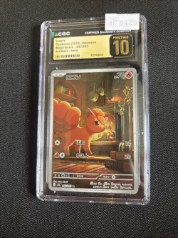 Vulpix Pokemon 2025 Japanese Mega Brave 067/063 Art Rare Holo CGC PRISTINE 10 - Image 1