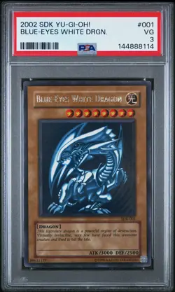 2002 Yu-Gi-Oh! SDK-001 Blue-Eyes White Dragon - PSA 3 - Image 1