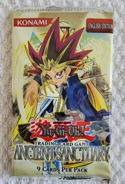 ONE (1) YuGiOh ANCIENT SANCTUARY Booster Pack Sealed AST RARE Unweighed - Image 2