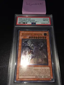 Yu-Gi-Oh Judgment Dragon TU01-EN000 Ultimate Rare PSA 8 - Image 2