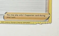 Gym Trainer 059/072 Shining Fates Pokemon Card Major Crimp Error NM Near Mint - Image 4