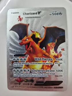 Pokemon Charizard V Evolution 508HP Foil Fan Art Card SMP 26-43 silver - Image 4