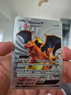 Pokemon Charizard V Evolution 508HP Foil Fan Art Card SMP 26-43 silver - Image 5