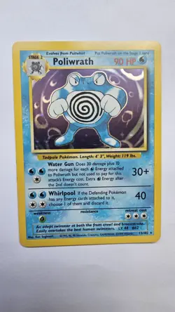 Poliwrath 13/102 Base Set 1999 WOTC Holo Rare Unlimited NM Pokemon Card - Image 1