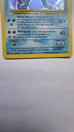 Poliwrath 13/102 Base Set 1999 WOTC Holo Rare Unlimited NM Pokemon Card - Image 3