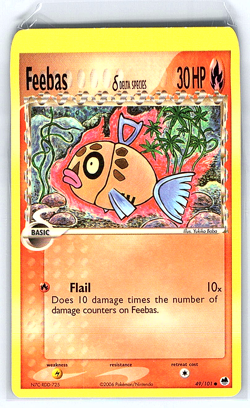 Feebas 49/101 Dragon Frontiers MP Pokemon Card - Image 1