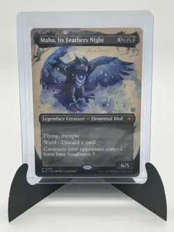 Maha, Its Feathers Night (Borderless) Bloomburrow Regular - Image 1