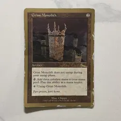 Damaged Grim Monolith - 1999 Kai Budde World Championship Decks Regular - Image 1