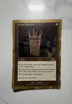 Damaged Grim Monolith - 1999 Kai Budde World Championship Decks Regular - Image 2