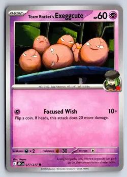 TEAM ROCKET'S EXEGGCUTE 077/217 COMMON ME: ASCENDED HEROES POKEMON NM - Image 1