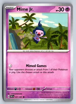 MIME JR. 031/091 COMMON PALDEAN FATES POKEMON NM - Image 1