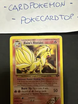 Pokemon Card Blaine's Ninetales - 21/132 / Rare Gym Challenge 2000 (HP) / Good - Image 3