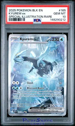 Pokemon Card PSA 10 Kyurem ex 165/086 BLK Black Bolt SIR Alt Art Rare 2025 - Image 1